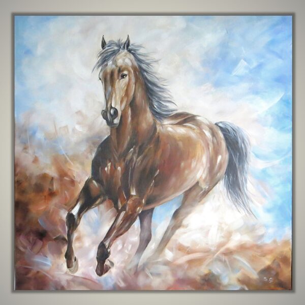 Mustangs - Izmērs 90x90cm. 400,- Eur