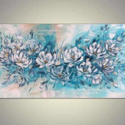 Pavasara ziedi sniegā - Izmērs 50x100cm. 85,- EUR